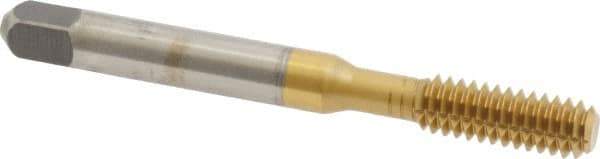 Kennametal - 1/4-20 UNC H4 Thread Limit Bottoming Thread Forming Tap - Vanadium High Speed Steel, TiN Finish, 2-1/2" OAL, 5/8" Thread Length, Right Hand Thread - USA Tool & Supply