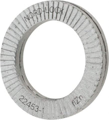 Nord-Lock - 5/8", Zinc Flake, Steel Wedge Lock Washer - Grade 2, 0.662 to 0.678" ID - USA Tool & Supply