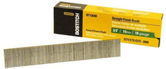 Stanley Bostitch - 18 Gauge 3/4" Long Brad Nails for Power Nailers - Steel, Galvanized Finish, Brad Head, Chisel Point - USA Tool & Supply