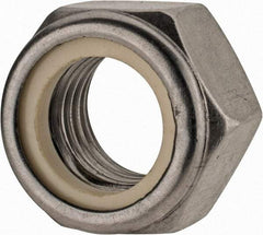 Value Collection - M20x2.50 Metric Coarse 18-8 & Austenitic Grade A2 Hex Lock Nut with Nylon Insert - 20mm High, Uncoated - USA Tool & Supply