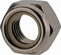 Value Collection - M24x3.00 Metric Coarse 18-8 & Austenitic Grade A2 Hex Lock Nut with Nylon Insert - 24mm High, Uncoated - USA Tool & Supply