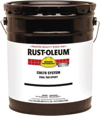 Rust-Oleum - 5 Gal Can Gloss Black Epoxy - 100 to 130 Sq Ft/Gal Coverage, 294 g/L VOC Content - USA Tool & Supply