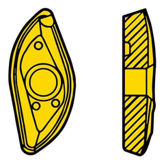 Seco - 218.20160 M08 Grade F40M Carbide Milling Insert - TiAlN/TiN Finish, 0.252" Thick, 0.63" Corner Radius - USA Tool & Supply