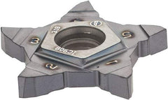 Iscar - 24N318020PENTA Grade IC908, 1/8" Cutting Width Carbide Grooving Insert - 0.256" Max Depth of Cut, Left Hand, 0.008" Corner Radius, TiAlN Finish - USA Tool & Supply