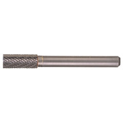 SA-9 Double Cut Solid Carbide Bur-Cylindrical without End Cut - Exact Industrial Supply