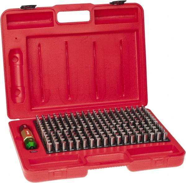 Starrett - 250 Piece, 0.251-0.5 Inch Diameter, Steel, Plug and Pin Gage Set - Minus 0.0002 Inch Tolerance, Class ZZ - USA Tool & Supply