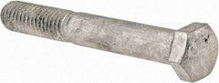 Value Collection - 3/8-16 UNC, 2-3/4" Length Under Head Hex Head Cap Screw - Partially Threaded, Grade 5 Steel, Hot Dipped Galvanized Finish, 9/16" Hex - USA Tool & Supply