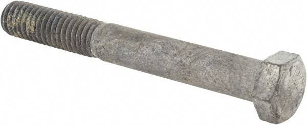 Value Collection - 3/8-16 UNC, 3" Length Under Head Hex Head Cap Screw - Partially Threaded, Grade 5 Steel, Hot Dipped Galvanized Finish, 9/16" Hex - USA Tool & Supply