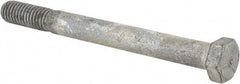 Value Collection - 3/8-16 UNC, 4" Length Under Head Hex Head Cap Screw - Partially Threaded, Grade 5 Steel, Hot Dipped Galvanized Finish, 9/16" Hex - USA Tool & Supply