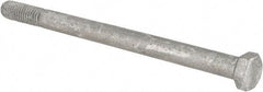 Value Collection - 3/8-16 UNC, 5-1/2" Length Under Head Hex Head Cap Screw - Partially Threaded, Grade 5 Steel, Hot Dipped Galvanized Finish, 9/16" Hex - USA Tool & Supply