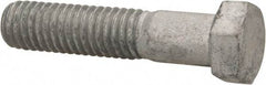 Value Collection - 7/16-14 UNC, 2" Length Under Head Hex Head Cap Screw - Partially Threaded, Grade 5 Steel, Hot Dipped Galvanized Finish, 5/8" Hex - USA Tool & Supply