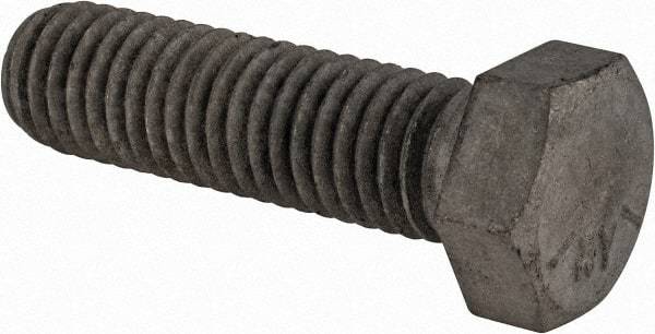 Value Collection - 1/2-13 UNC, 1-3/4" Length Under Head Hex Head Cap Screw - Partially Threaded, Grade 5 Steel, Hot Dipped Galvanized Finish, 3/4" Hex - USA Tool & Supply