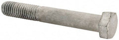 Value Collection - 1/2-13 UNC, 3-1/2" Length Under Head Hex Head Cap Screw - Partially Threaded, Grade 5 Steel, Hot Dipped Galvanized Finish, 3/4" Hex - USA Tool & Supply
