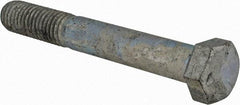 Value Collection - 1/2-13 UNC, 3-3/4" Length Under Head Hex Head Cap Screw - Partially Threaded, Grade 5 Steel, Hot Dipped Galvanized Finish, 3/4" Hex - USA Tool & Supply