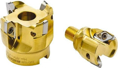 Seco - 100mm Cut Diam, 10mm Max Depth, 32mm Arbor Hole, 5 Inserts, VPGX 2206 Insert Style, Indexable Copy Face Mill - 22,000 Max RPM, 57mm High, Through Coolant - USA Tool & Supply