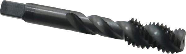 Kennametal - 1/2-13 UNC 3 Flute 3B Bottoming Spiral Flute Tap - Vanadium High Speed Steel, Oxide Finish, 3-3/8" OAL, Right Hand Flute, Right Hand Thread, H3 - USA Tool & Supply