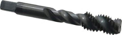 Kennametal - 1/2-13 UNC 3 Flute 3B Bottoming Spiral Flute Tap - Vanadium High Speed Steel, Oxide Finish, 3-3/8" OAL, Right Hand Flute, Right Hand Thread, H3 - USA Tool & Supply