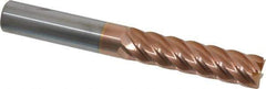Accupro - 1/2", 2" LOC, 1/2" Shank Diam, 4" OAL, 6 Flute, Solid Carbide Square End Mill - Single End, TiCN Finish, Spiral Flute, 40° Helix, Centercutting, Right Hand Cut, Right Hand Flute - USA Tool & Supply