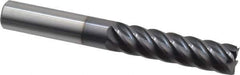 Accupro - 1/2", 2" LOC, 1/2" Shank Diam, 4" OAL, 6 Flute, Solid Carbide Square End Mill - Single End, AlTiN Finish, Spiral Flute, 40° Helix, Centercutting, Right Hand Cut, Right Hand Flute - USA Tool & Supply