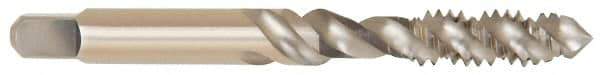 Cleveland - 1/2-20 UNF 3 Flute 3B Plug Spiral Flute Tap - High Speed Steel, Bright Finish, 3-3/8" OAL, Right Hand Flute, Right Hand Thread, H3, Series 1093/1094 - USA Tool & Supply
