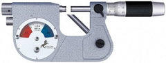 TESA Brown & Sharpe - 1 to 2 Inch Range, 0.0001 Inch Graduation, Friction and Locknut Thimble, Mechanical Indicating Micrometer - Accurate to 0.0001 Inch, Carbide-Tipped Measuring Face, Includes Plastic Case - USA Tool & Supply