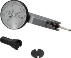 TESA Brown & Sharpe - 0.02 Inch Range, 0.0005 Inch Dial Graduation, Horizontal Dial Test Indicator - 1-1/2 Inch White Dial, 0-10-0 Dial Reading, Accurate to 0.0005 Inch - USA Tool & Supply