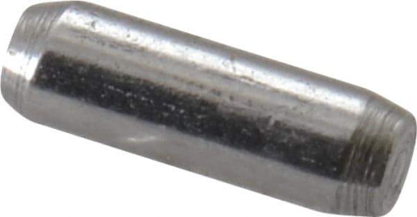 Made in USA - 1/16" Diam x 1/8" Pin Length 416 Stainless Steel Precision Dowel Pin - Passivated Finish, C 36-42 Hardness, 2 Beveled End - USA Tool & Supply