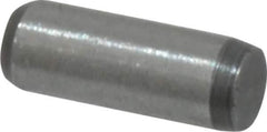 Made in USA - 3/32" Diam x 1/4" Pin Length 416 Stainless Steel Precision Dowel Pin - Passivated Finish, C 36-42 Hardness, 2 Beveled End - USA Tool & Supply