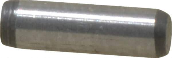 Made in USA - 3/32" Diam x 5/16" Pin Length 416 Stainless Steel Precision Dowel Pin - Passivated Finish, C 36-42 Hardness, 2 Beveled End - USA Tool & Supply