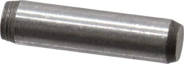 Made in USA - 3/32" Diam x 3/8" Pin Length 416 Stainless Steel Precision Dowel Pin - Passivated Finish, C 36-42 Hardness, 2 Beveled End - USA Tool & Supply