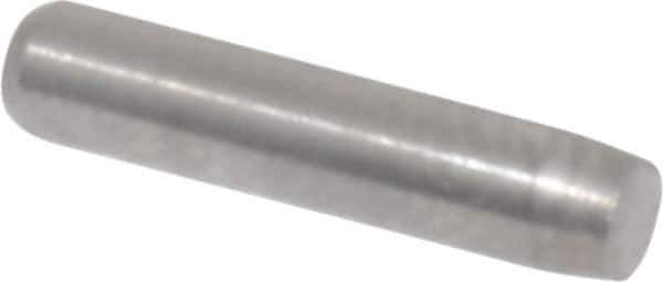 Made in USA - 3/32" Diam x 7/16" Pin Length 416 Stainless Steel Precision Dowel Pin - Passivated Finish, C 36-42 Hardness, 2 Beveled End - USA Tool & Supply