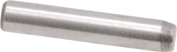 Made in USA - 3/32" Diam x 1/2" Pin Length 416 Stainless Steel Precision Dowel Pin - Passivated Finish, C 36-42 Hardness, 2 Beveled End - USA Tool & Supply