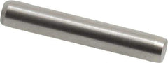 Made in USA - 3/32" Diam x 9/16" Pin Length 416 Stainless Steel Precision Dowel Pin - Passivated Finish, C 36-42 Hardness, 2 Beveled End - USA Tool & Supply