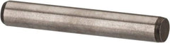 Made in USA - 3/32" Diam x 5/8" Pin Length 416 Stainless Steel Precision Dowel Pin - Passivated Finish, C 36-42 Hardness, 2 Beveled End - USA Tool & Supply