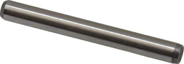 Made in USA - 1/8" Diam x 1-1/8" Pin Length 416 Stainless Steel Precision Dowel Pin - Passivated Finish, C 36-42 Hardness, 2 Beveled End - USA Tool & Supply