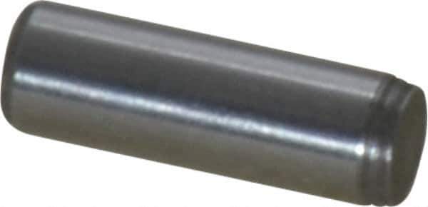 Made in USA - 1/8" Diam x 3/8" Pin Length 416 Stainless Steel Precision Dowel Pin - Passivated Finish, C 36-42 Hardness, 2 Beveled End - USA Tool & Supply