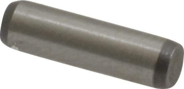 Made in USA - 1/8" Diam x 7/16" Pin Length 416 Stainless Steel Precision Dowel Pin - Passivated Finish, C 36-42 Hardness, 2 Beveled End - USA Tool & Supply