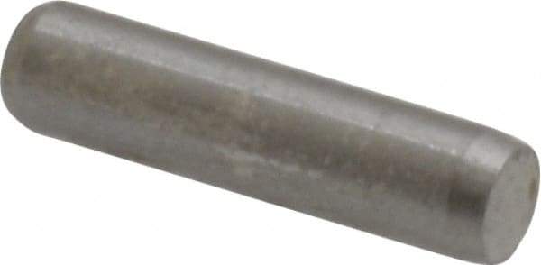 Made in USA - 1/8" Diam x 1/2" Pin Length 416 Stainless Steel Precision Dowel Pin - Passivated Finish, C 36-42 Hardness, 2 Beveled End - USA Tool & Supply