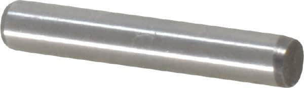 Made in USA - 1/8" Diam x 3/4" Pin Length 416 Stainless Steel Precision Dowel Pin - Passivated Finish, C 36-42 Hardness, 2 Beveled End - USA Tool & Supply