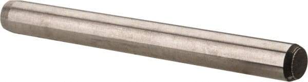 Made in USA - 5/32" Diam x 1-1/2" Pin Length 416 Stainless Steel Precision Dowel Pin - Passivated Finish, C 36-42 Hardness, 2 Beveled End - USA Tool & Supply