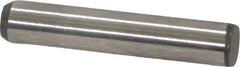 Made in USA - 3/16" Diam x 1" Pin Length 416 Stainless Steel Precision Dowel Pin - Passivated Finish, C 36-42 Hardness, 2 Beveled End - USA Tool & Supply