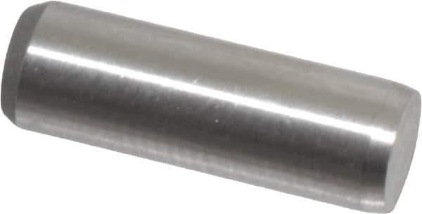 Made in USA - 3/16" Diam x 9/16" Pin Length 416 Stainless Steel Precision Dowel Pin - Passivated Finish, C 36-42 Hardness, 2 Beveled End - USA Tool & Supply