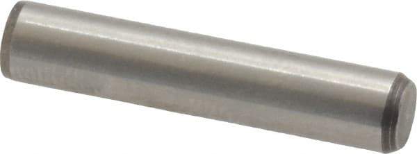 Made in USA - 1/4" Diam x 1-1/4" Pin Length 416 Stainless Steel Precision Dowel Pin - Passivated Finish, C 36-42 Hardness, 2 Beveled End - USA Tool & Supply