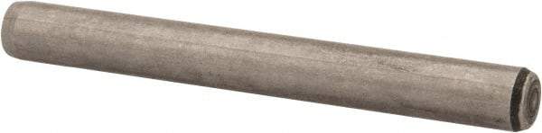 Made in USA - 1/4" Diam x 2-1/4" Pin Length 416 Stainless Steel Precision Dowel Pin - Passivated Finish, C 36-42 Hardness, 2 Beveled End - USA Tool & Supply