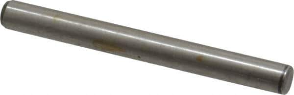 Made in USA - 1/4" Diam x 2-1/2" Pin Length 416 Stainless Steel Precision Dowel Pin - Passivated Finish, C 36-42 Hardness, 2 Beveled End - USA Tool & Supply