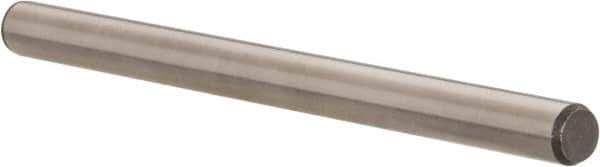 Made in USA - 1/4" Diam x 3-1/2" Pin Length 416 Stainless Steel Precision Dowel Pin - Passivated Finish, C 36-42 Hardness, 2 Beveled End - USA Tool & Supply