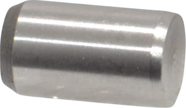 Made in USA - 1/4" Diam x 7/16" Pin Length 416 Stainless Steel Precision Dowel Pin - Passivated Finish, C 36-42 Hardness, 2 Beveled End - USA Tool & Supply