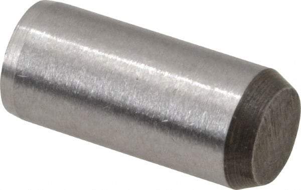 Made in USA - 1/4" Diam x 9/16" Pin Length 416 Stainless Steel Precision Dowel Pin - Passivated Finish, C 36-42 Hardness, 2 Beveled End - USA Tool & Supply