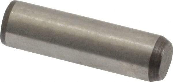 Made in USA - 1/4" Diam x 7/8" Pin Length 416 Stainless Steel Precision Dowel Pin - Passivated Finish, C 36-42 Hardness, 2 Beveled End - USA Tool & Supply