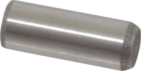 Made in USA - 3/8" Diam x 1" Pin Length 416 Stainless Steel Precision Dowel Pin - Passivated Finish, C 36-42 Hardness, 2 Beveled End - USA Tool & Supply